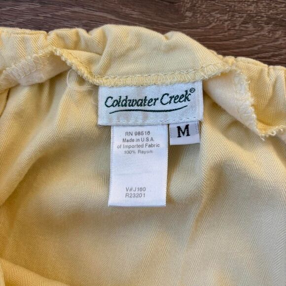 coldwater creek butter yellow vest top size medium - Picture 5 of 5